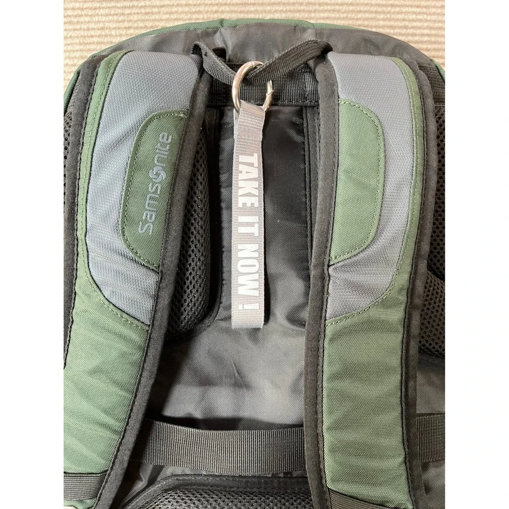 Samsonite UBX Commuter Backpack Green Gray Laptop Travel Commuter Bag NWOT